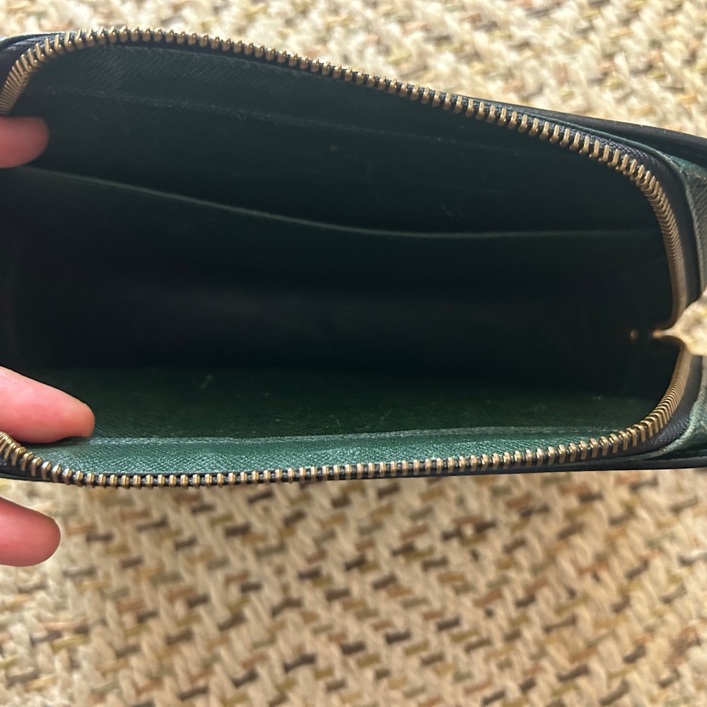 Louis Vuitton Taiga Green Clutch View 2